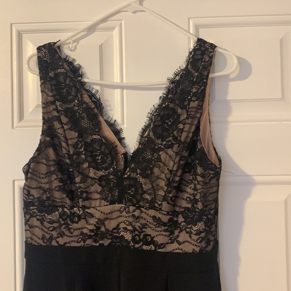 Black jumpsuit. Dressy. Size L. Boot cut bottom worn once - Picture 2 of 6